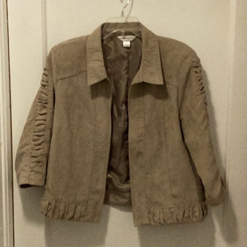 Christopher and Banks Faux Suede Jacket